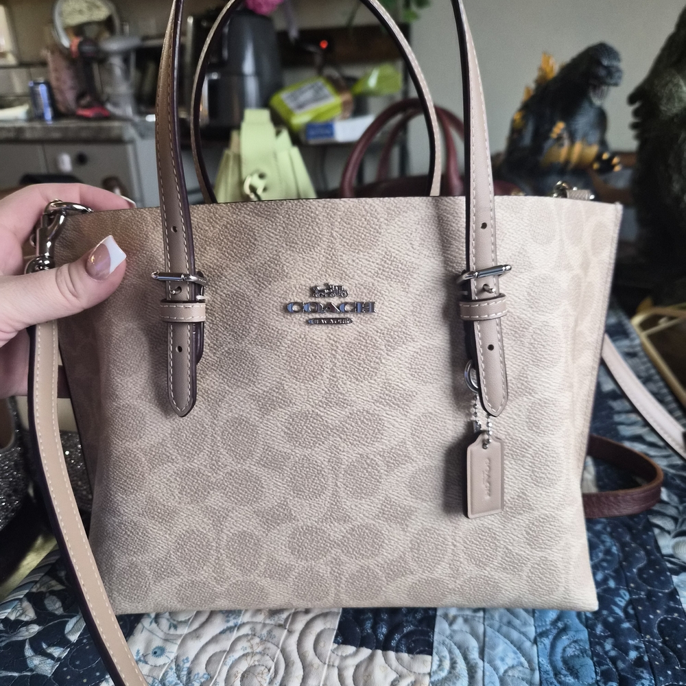 Coach Beige Signature Mollie25 Tote